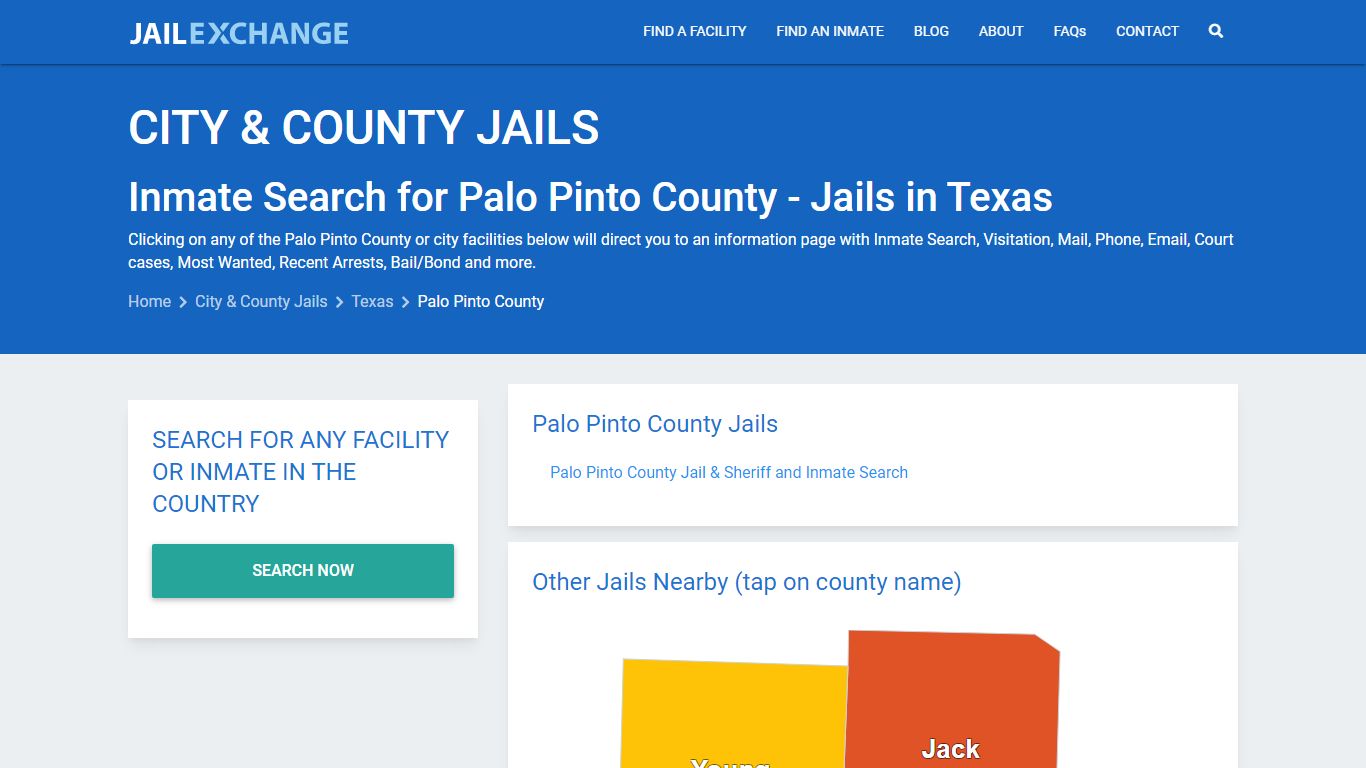 Inmate Search for Palo Pinto County | Jails in Texas - Jail Exchange